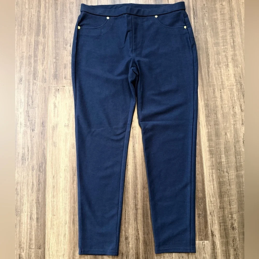 MICHAEL Michael Kors Stretch Knit Twill Leggings Jeggings Navy